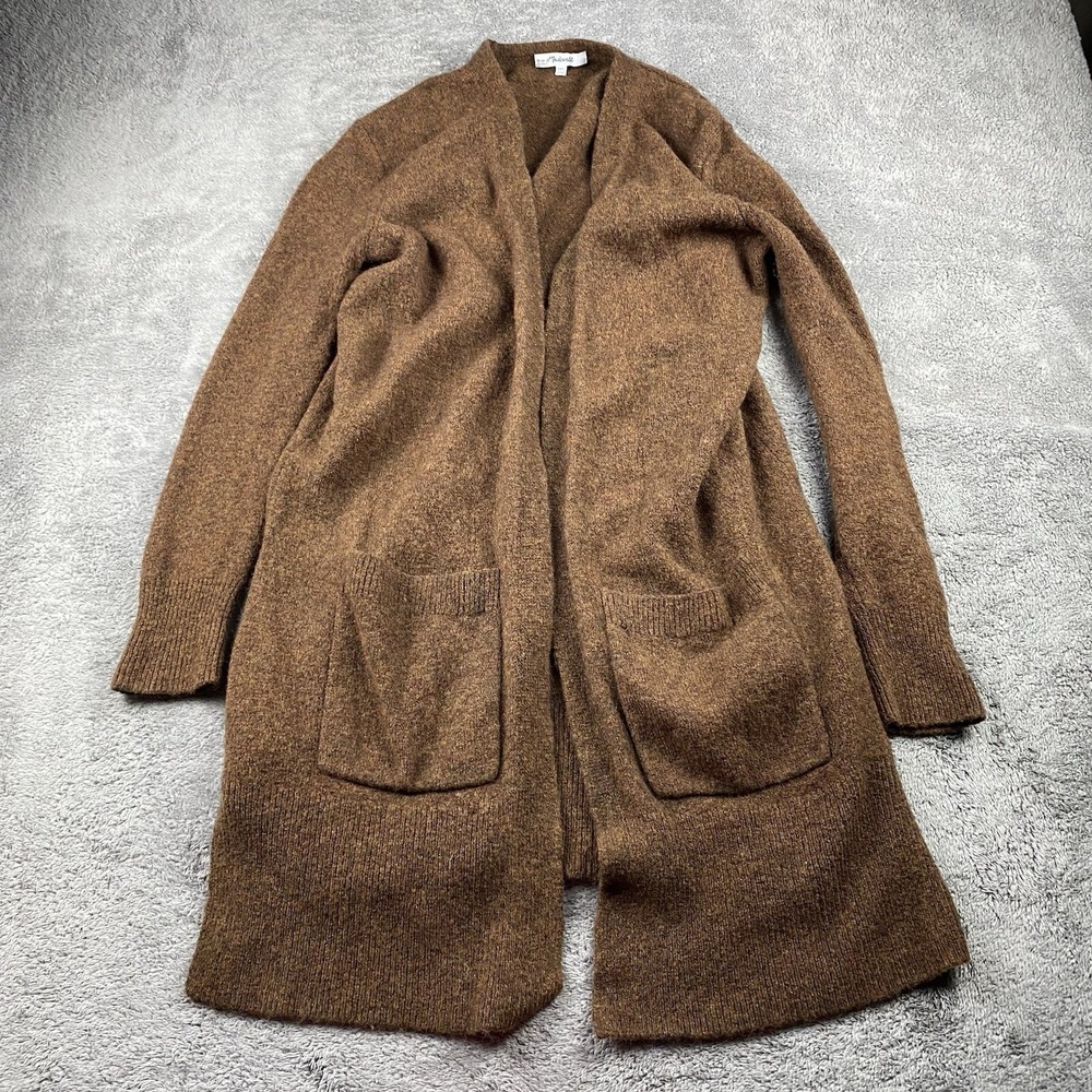Madewell Open Cardigan Open Wool‎ Alpaca Blend Womens XXS Brown